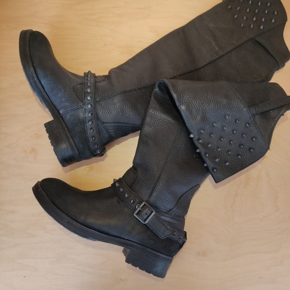 Ash Remix Studded Knee High Boots